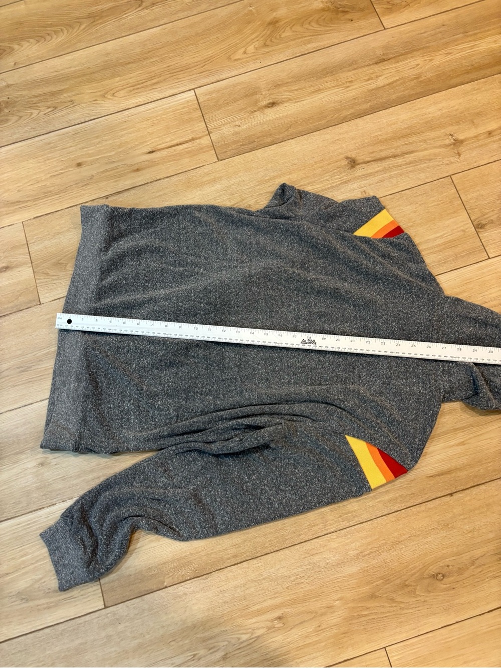 Marine Layer Heather Grey Contrast Sleeve Hoodie soft medium m - Picture 7 of 9